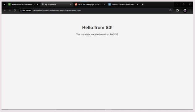 Accessed the Live Site